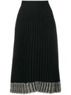 Red Valentino Lace-trimmed Crepe Skirt - Black