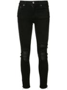 Amiri Ripped Skinny Jeans, Women's, Size: 29, Black, Cotton/spandex/elastane