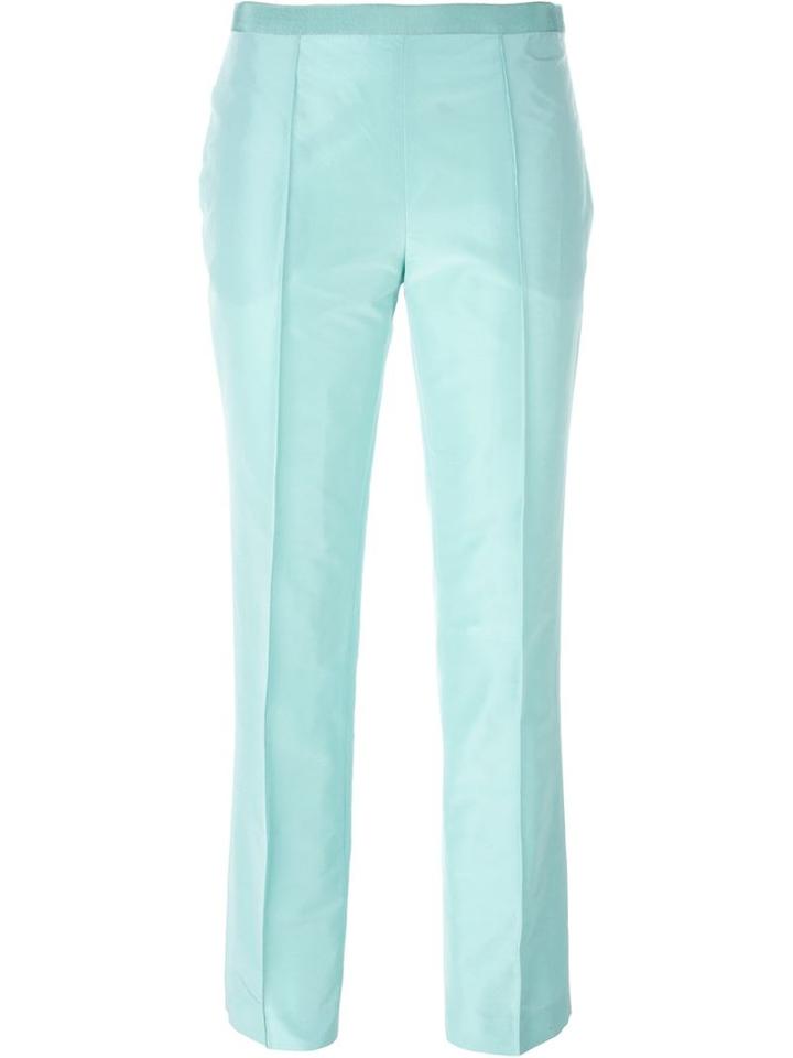 Etro Tailored Trousers, Women's, Size: 44, Blue, Silk/cotton