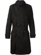 The Viridi-anne Hooded Trench Coat, Men's, Size: 3, Black, Cotton/polyester