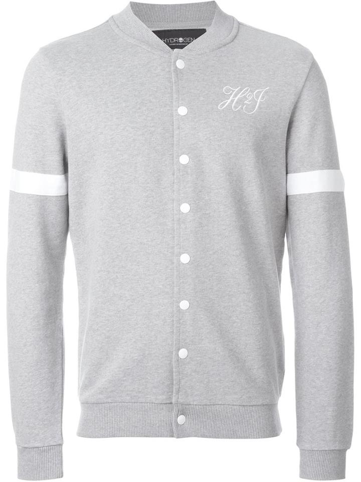 Hydrogen Button Sweat Jacket, Men's, Size: Xxl, Grey, Cotton