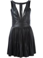 Dsquared2 Bondage Style Mini Dress, Women's, Size: 40, Black, Leather/viscose/polyamide/spandex/elastane