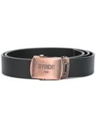 Givenchy Logo Embossed Belt, Men's, Size: 85, Black, Calf Leather