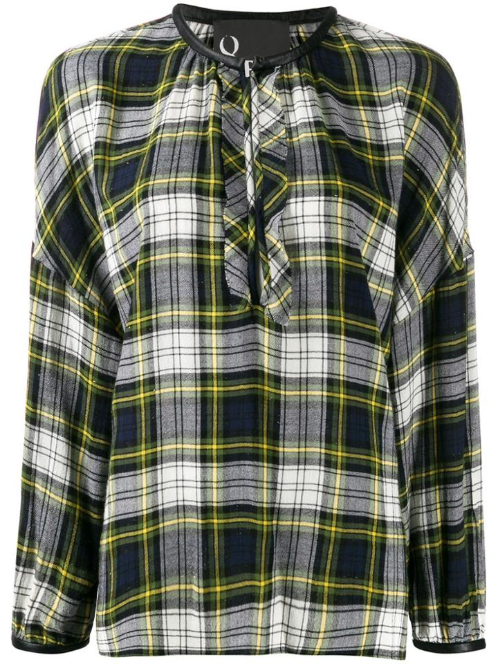8pm Tartan Trimmed Shirt - Blue