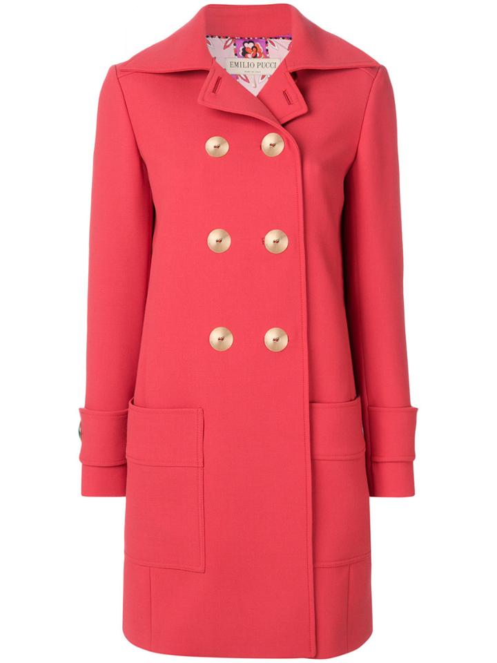 Emilio Pucci Double-breasted Coat - Red