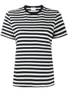 Re/done Stripe Print Short Sleeve T-shirt - Blue