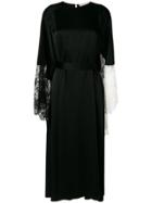 Christopher Kane Lace Trim Satin Dress - Black