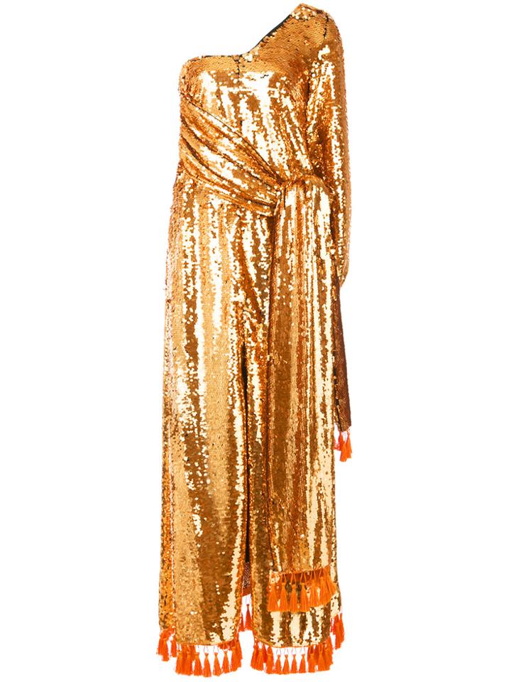 Sachin & Babi Chacedony Sequin Gown - Yellow & Orange