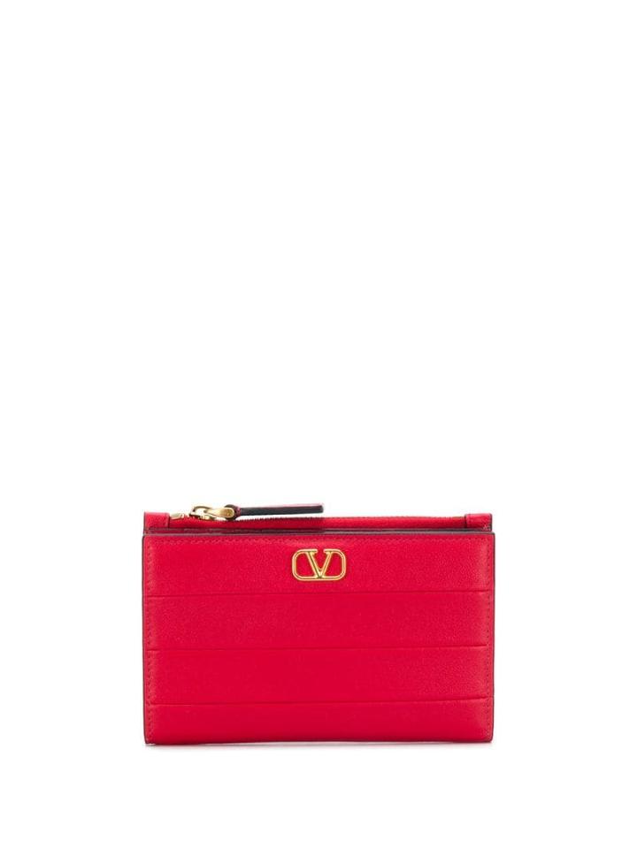 Valentino Valentino Garavani Diary Lines Cardholder - Red