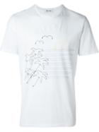 Jimi Roos Embroidered Bear T-shirt, Men's, Size: Xl, White, Cotton