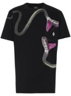 Marcelo Burlon County Of Milan Black Snake T-shirt