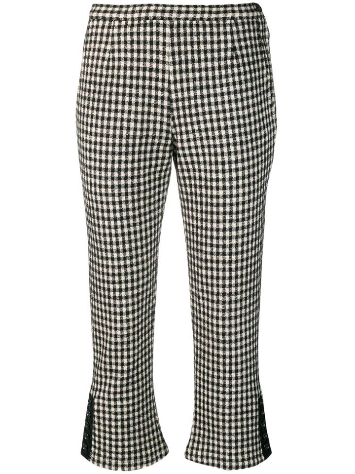 Comme Des Garçons Vintage Gingham Check Trousers - Black