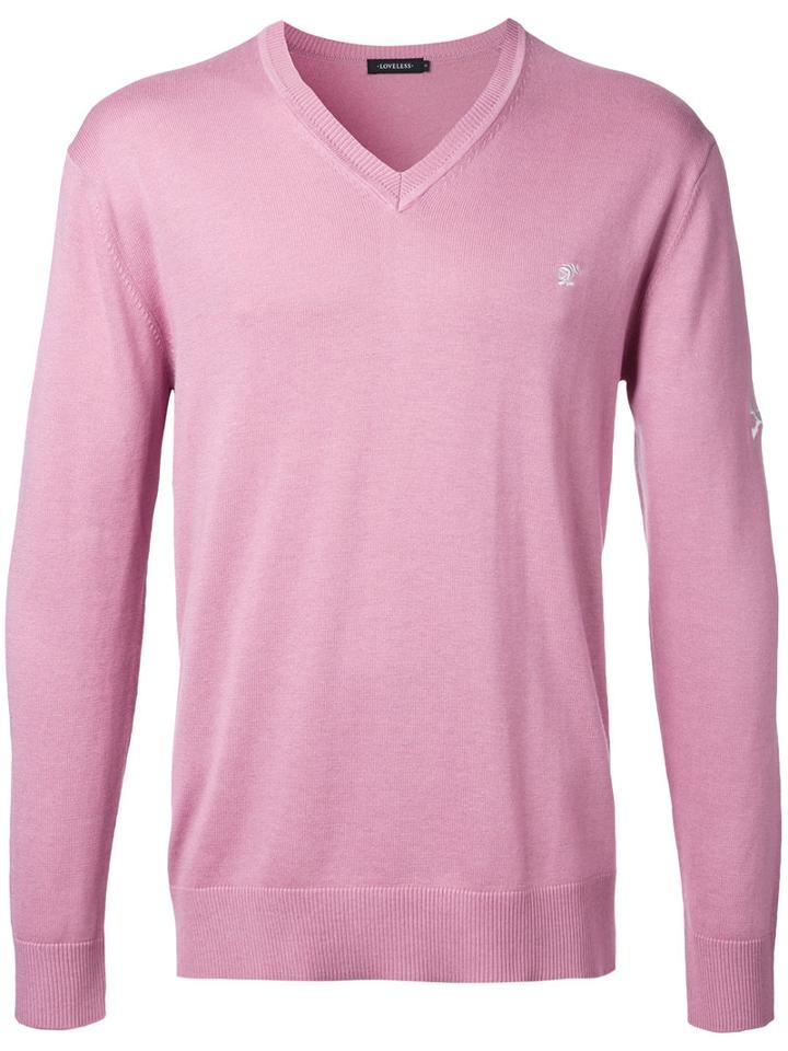 Loveless - Embroidered Skull Jumper - Men - Silk/cotton/rayon - 2, Pink/purple, Silk/cotton/rayon