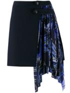 Givenchy Draped Detail Mini Skirt - Blue