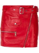 Manokhi Belted Short Skirt - Red