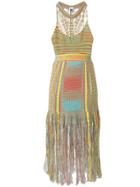M Missoni Fringed Multicolour Dress - Neutrals
