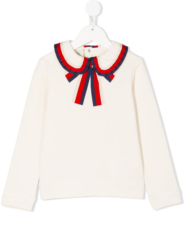 Gucci Kids - Bib Trim Top - Kids - Cotton - 6 Yrs, Nude/neutrals