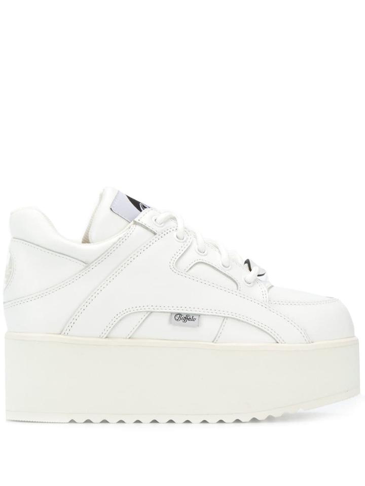 Buffalo Tower Platform Sneakers - White