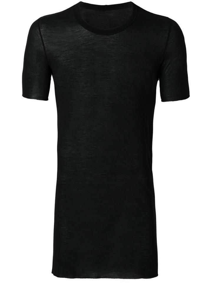 Rick Owens Long Slim Fit T-shirt - Black
