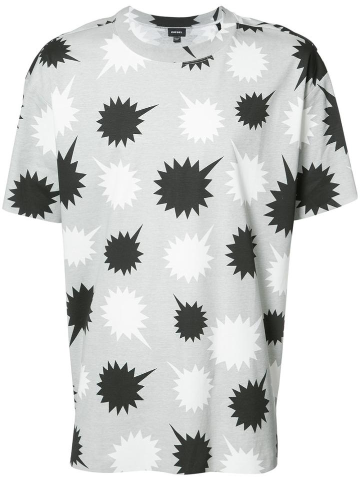 Diesel - Printed T-shirt - Men - Cotton - Xl, Grey, Cotton