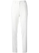 Etro Straight Tailored Trousers, Women's, Size: 40, White, Spandex/elastane/acetate/viscose