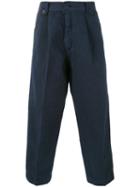 Costumein - Japan Cropped Chinos - Men - Cotton/linen/flax - 50, Blue, Cotton/linen/flax