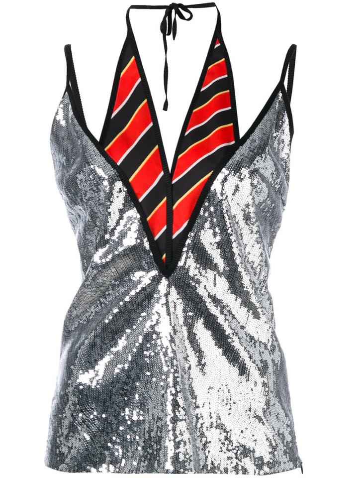 Marco De Vincenzo - Multi-print Tank Top - Women - Polyamide/polyester/viscose - 42, Grey, Polyamide/polyester/viscose