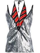 Marco De Vincenzo - Multi-print Tank Top - Women - Polyamide/polyester/viscose - 42, Grey, Polyamide/polyester/viscose