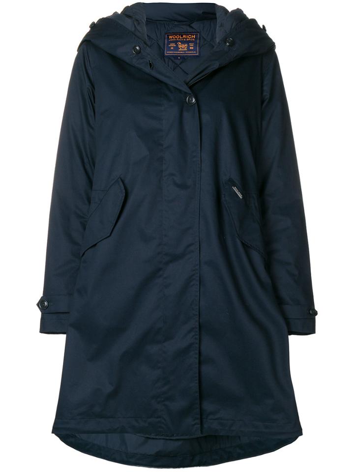 Woolrich Padded Parka Coat - Blue