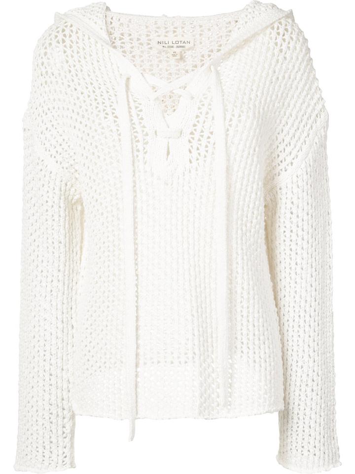 Nili Lotan - Hooded Jumper - Women - Cotton/linen/flax - Xs, Women's, White, Cotton/linen/flax