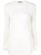 Nehera Long-sleeve Fitted Sweater - White