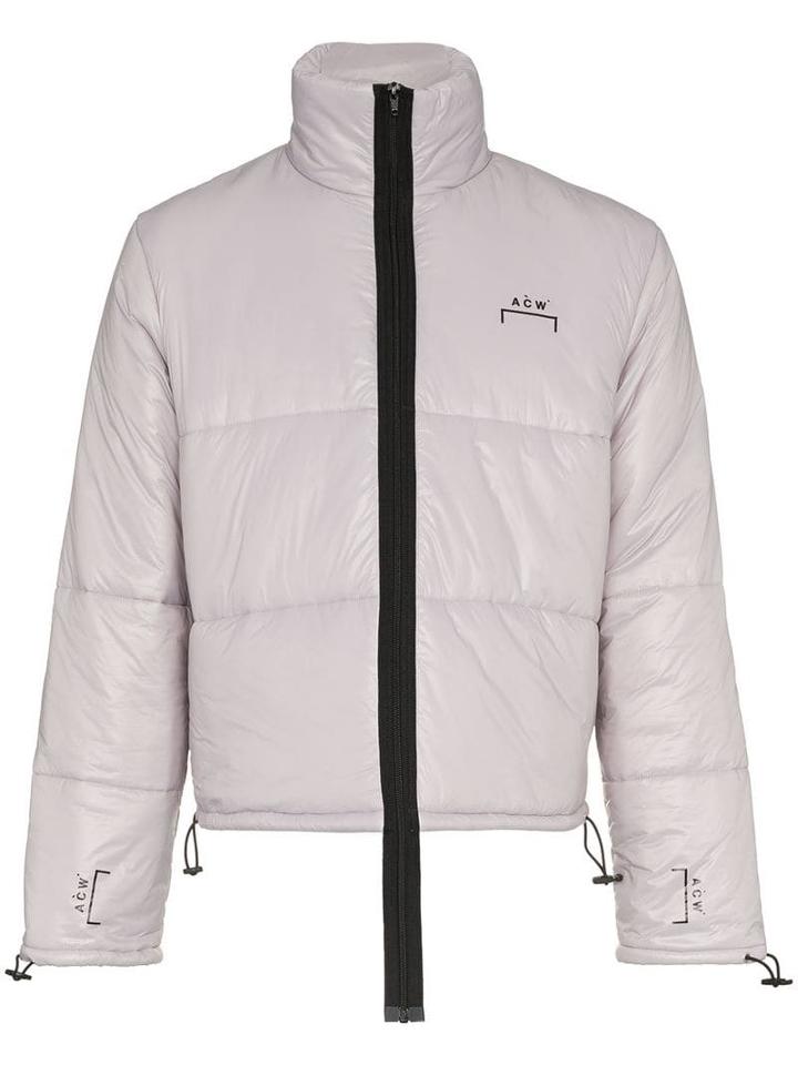 A-cold-wall* Logo Quilted Puffer Jacket - Grey