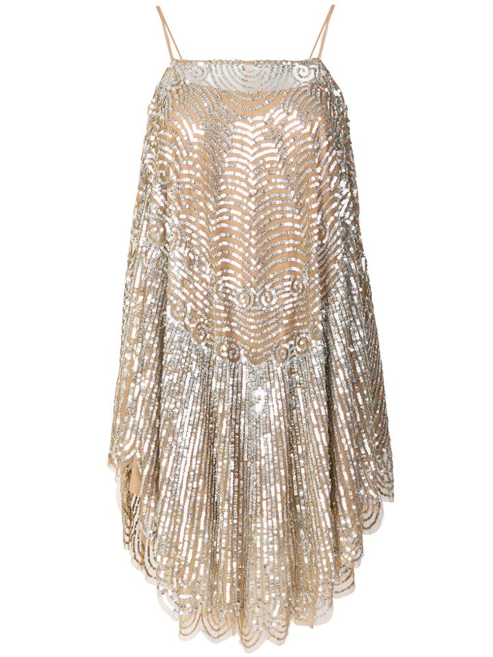 Twin-set Sequin Embellished Dress - Nude & Neutrals