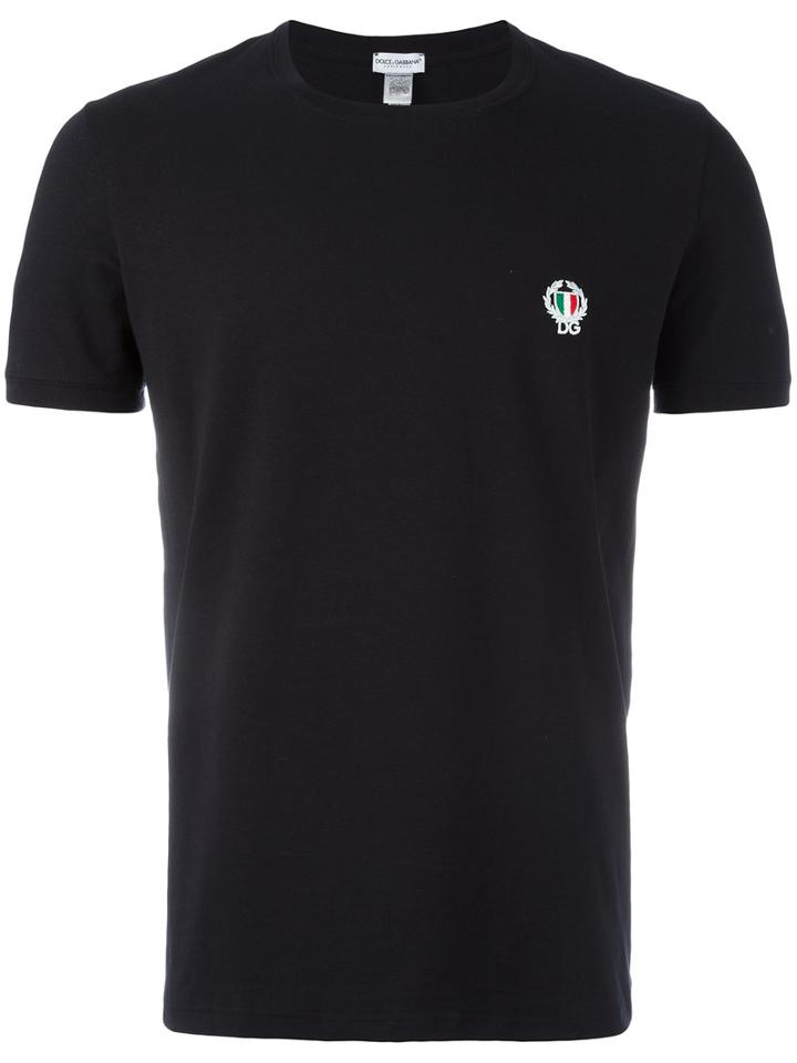 Dolce & Gabbana Underwear Round Neck T-shirt, Men's, Size: Medium, Black, Cotton/spandex/elastane
