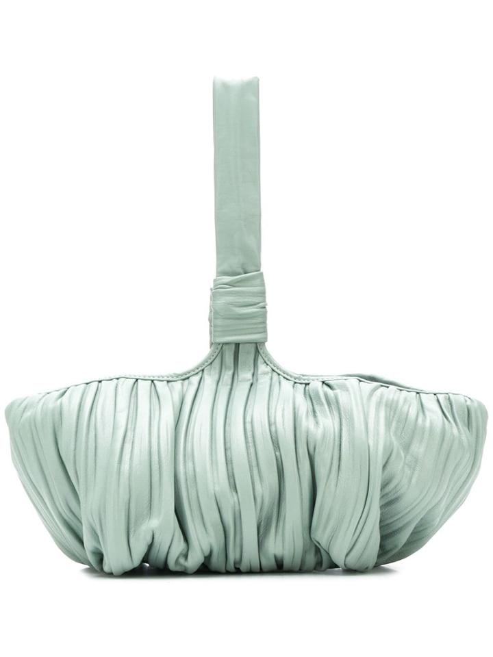 Max Mara Pleated Tote - Green