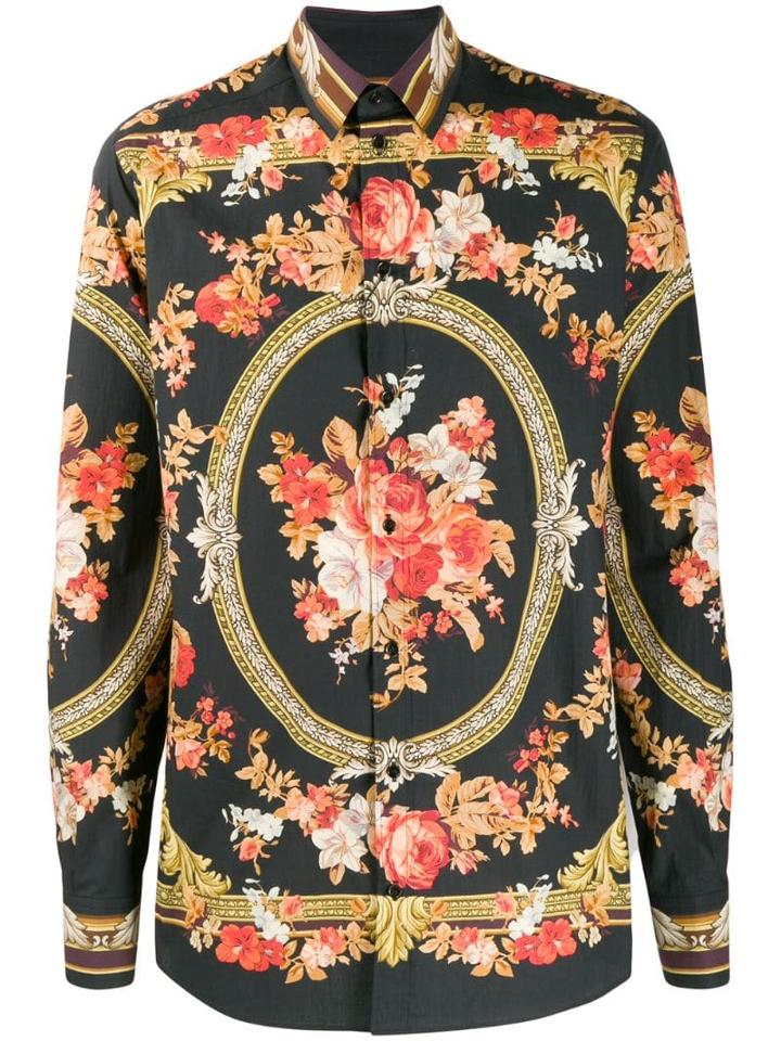 Dolce & Gabbana Long-sleeve Floral Shirt - Black