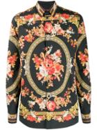 Dolce & Gabbana Long-sleeve Floral Shirt - Black