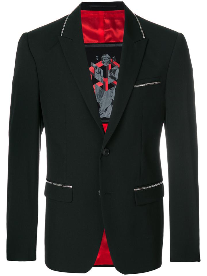 Givenchy Zip-detail Fitted Blazer - Black