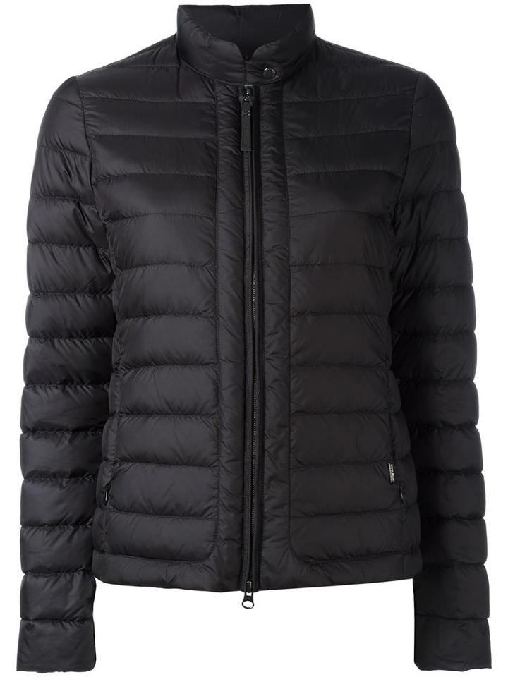 Woolrich - Banded Collar Zipped Jacket - Women - Feather Down/polyamide - Xl, Black, Feather Down/polyamide