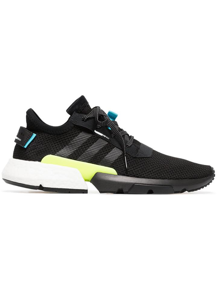 Adidas Black, Blue And Yellow Pod-s3.1 Sneakers