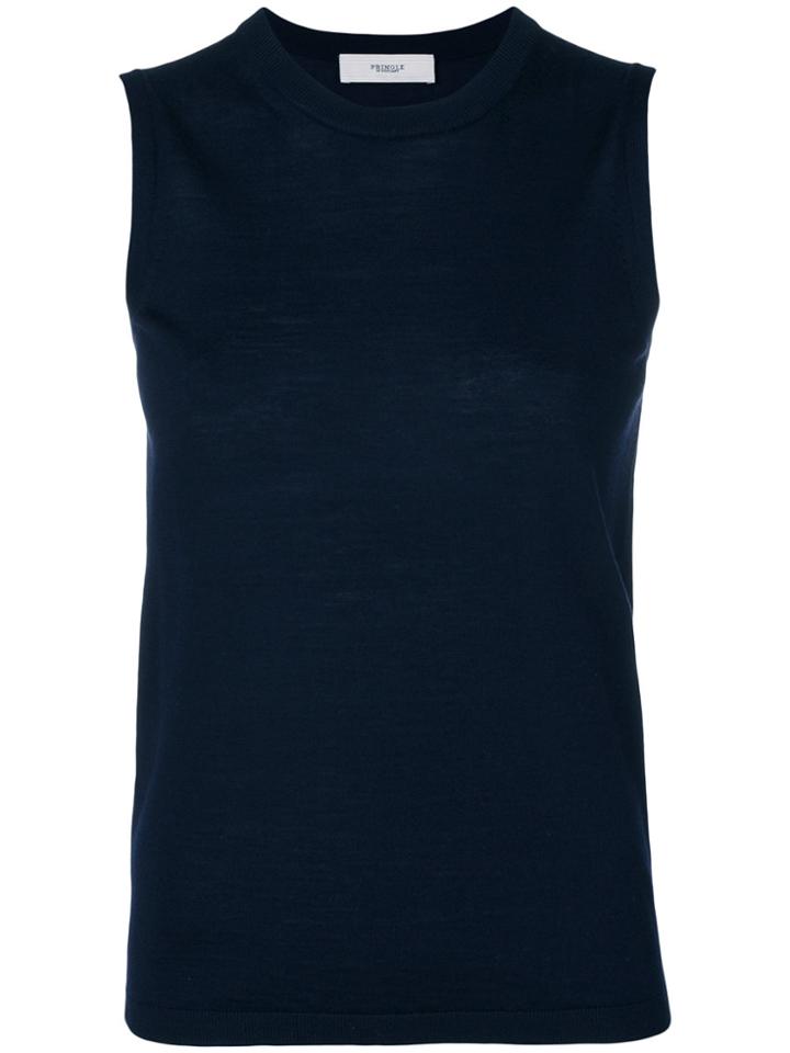 Pringle Of Scotland Round Neck Sleeveless Jumper - Blue