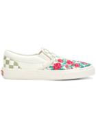 Vans Embroidered Classic Slip-on Sneakers - Nude & Neutrals