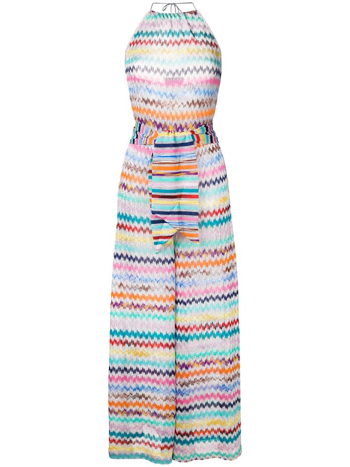 Missoni Mare Halterneck Zig Zag Jumpsuit - Multicolour