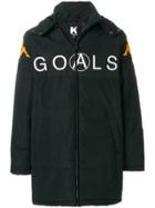 Kappa Print Hooded Zip Jacket - Black