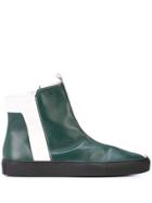 Alberto Fermani Striped Ankle Boots - Green
