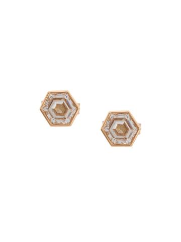 Eva Fehren Hexagon Earrings - Metallic