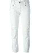 Diesel Slim-straight Jeans, Women's, Size: 24, White, Cotton