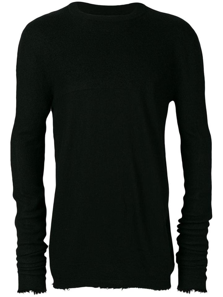 Unravel Project Distressed Long-sleeve Sweater - Black