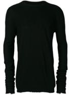 Unravel Project Distressed Long-sleeve Sweater - Black