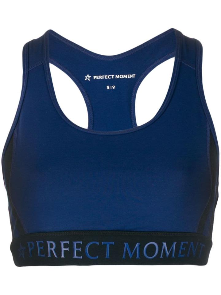 Perfect Moment Racerback Sports Bra - Blue